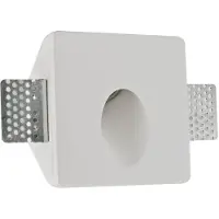 Artdelight Wandlamp Gips trimless stuc vierkant wit