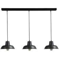 Masterlight Industrie Eettafellamp Industria 3x26 2 Lichts Gunmetal