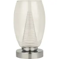 Searchlight Tafellamp Cyclone chroom met helder glas