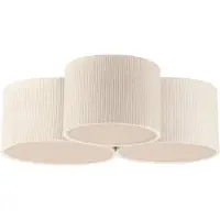 JUST LIGHT Plafondlamp Green Duro, dimbaar, crème / amber, Woon-/ Eetkamer, Textiel / Stof / Zijde, plafondlamp
