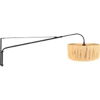 Steinhauer Wandlamp Elegant Classy zwart met strokleurige kap