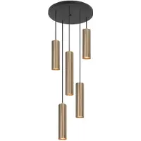 Highlight Ronde Pendel Hanglamp Perugia Mat Goud 5x Gu10