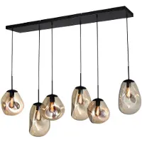 Masterlight Hanglamp Lava 6x goud glas