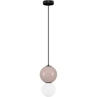 Lyora Hanglamp Noesis Ø 18cm mokka bruin met wit