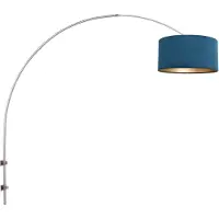 Steinhauer Wand booglamp Sparkled RVS met blauw