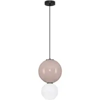 Nova Luce Hanglamp Noesis Ø 25cm mokka bruin met wit