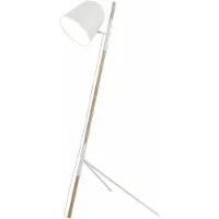 Artdelight Strakke vloerlamp Sensa Tripod wit met hout