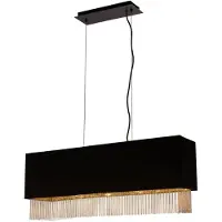 Searchlight Zwarte hanglamp Fringe