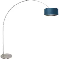 Steinhauer Booglamp Sparkled met blauw velvet