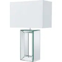 Searchlight Schemerlamp Mirror wit met spiegelglas