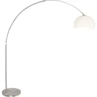 Steinhauer Vloerlamp Sparkled light 9678 staal kap kunststof wit