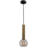 Masterlight Hanglamp Ø 15cm Bella 2 Antiek messing met goud glas