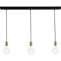 Masterlight Hanglamp Concepto 3-lichts zwart met goud
