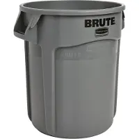 Probbax Rubbermaid Brute-afvalbak, rond, Ø 400 x H 435 mm, 37 l, kunststof, grijs