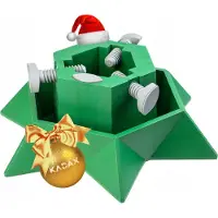 Kadax Kerstboomstandaard met waterreservoir, stabiele kerstboomstandaard van robuuste kunststof, voor bomen, moderne dennenboomstandaard, verschillende maten, groen (boomhoogte tot 2 m)