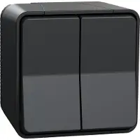 Schneider Electric Serieschakelaar Buiten - Opbouw - Antraciet - Mureva Styl - - MUR35022