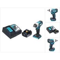 Makita DTW 181 RT1 accu slagmoersleutel 18 V 210 Nm 1/2" borstelloos + 1x oplaadbare accu 5.0 Ah + lader