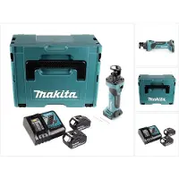 Makita Speciale zagen, DCO 180 RGJ accu-rotatiefrees 18 V 30.000 tpm + 2x accu 6,0 Ah + lader + Makpac