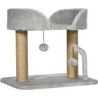 PawHut Kattenboom - Spaanplaat - 48x38x42cm - Lichtgrijs