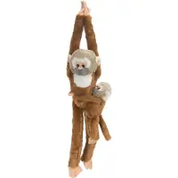 Wild republic Knuffel - Hangend Aapje - 18x55 - Eekhoornaap m. J - - OneSize - Knuffels