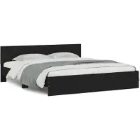 vidaXL Bedframe met hoofdeinde zwart 200x200 cm