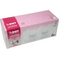BWT Magnesium Gemineraliseerd Water 6 Pack | Filterpatronen | Vermindert kalk | Verbetert smaak | Tegen chloor & metalen | 120L per filter | Vervanging elke 4 weken | Geschikt voor alle kannen