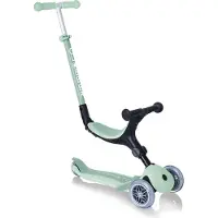 Globber GO-UP FOLDABLE PLUS ECO – 3-in-1 driewieler, loopfiets en scooter, 120/80 mm, driewieler, verstelbare hoogte, pistaciegroen