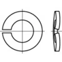 Toolcraft 105858 Veerring Binnendiameter: 20.2 mm DIN 128 Verenstaal Thermisch verzinkt 100 stuk(s)