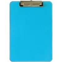 MAUL Klembord A4 staand transparant PS neon blauw - 3 stuks