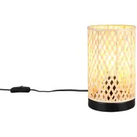TRIO Crème tafellamp Laurent met zwart Ø 14cm