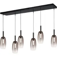 Masterlight 6L hanglamp Ø11,5cm Lido Olive met smoke-fading glas