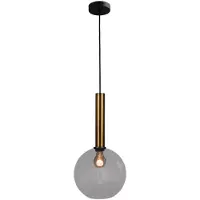 Masterlight Hanglamp Ø 25cm Bella 2 Antiek messing met smoke glas