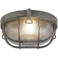 Searchlight Search Light Bulkhead Outdoor Zwart Zilver Plafondlamp