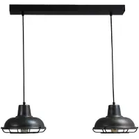 Masterlight Industrie eettafellamp Industria 2x26 2-lichts rooster gunmetal