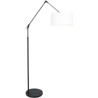 Steinhauer Vloerlamp Prestige Chic 8114ZW met wit linnen kap
