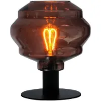 Masterlight Tafellamp Porto met Ball red glas