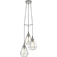 Eglo Grijze hanglamp Tarbes 3-lichts