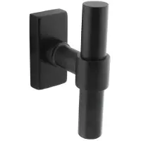 Intersteel Raamkruk T-vorm Ventra rechthoekig rozet zwart