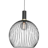 Steinhauer Draadlamp Aureole 42cm Zwart Met Goud