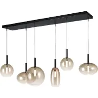Masterlight 6L hanglamp Lido Ball met gold-fading glas