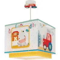DALBER Kinderkamer hanglamp My Farm geel met wit