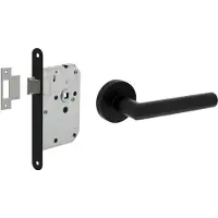 Intersteel Compleet deurklinkset Bastian zwart