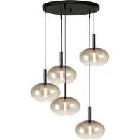 Masterlight 5L vide hanglamp Lido Onion met Ø 24cm gold-fading glas