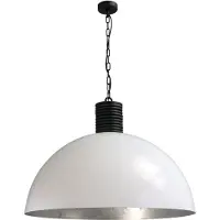 Masterlight Stoere Witte Hanglamp Industria Bud 80cm Wit Met Oudzilver