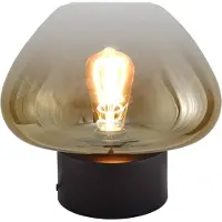 Masterlight Tafellamp Genua zwart met goud glas Ø 29cm