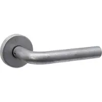 Intersteel deurkruk Luzern op rozet verdekt ø53x10mm - PVD RVS getrommeld