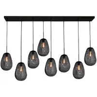Masterlight Hanglamp Lava 8x smoke glas Ø 22,5cm