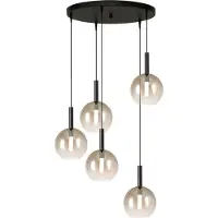 Masterlight 5L vide hanglamp Lido Ball met Ø 17cm gold-fading glas