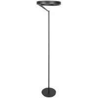 Steinhauer Ronde zwarte vloerlamp Mykty 4201ZW – Ø40 cm, 170 cm hoog, 5200 lumen, met vloerdimmer