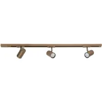 Highlight 1-fase railset 100cm Cilinder goud met 3 spots